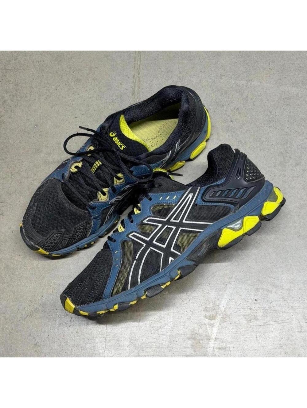 ASICS Gel-Trail Sensor 5 Black/Blue/Yellow Running Shoes Mens Size 9.5